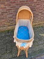 Vintage Rieten Wieg met Bekleding - 89x45x65 cm, Ophalen, Gebruikt, Wieg
