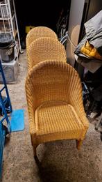 Rieten/rotan stoelen, Huis en Inrichting, Ophalen, Bruin, Drie
