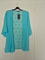 NIEUWWWW Turquoise kimono / openvallend vestje maat XXL!!, Kleding | Dames, Grote Maten, Ophalen of Verzenden, Nieuw, Blauw, Trui of Vest