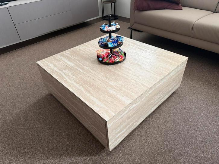 salontafel Antrim met lades (Vente-Unique), Huis en Inrichting, Tafels | Salontafels, Zo goed als nieuw, Minder dan 50 cm, 50 tot 100 cm