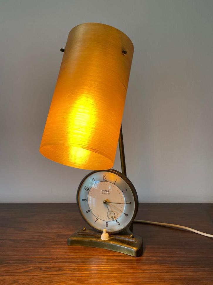 Zeldzame vintage Pifco Timeside kloklamp uit de jaren 70, Huis en Inrichting, Lampen | Tafellampen, Gebruikt, Minder dan 50 cm