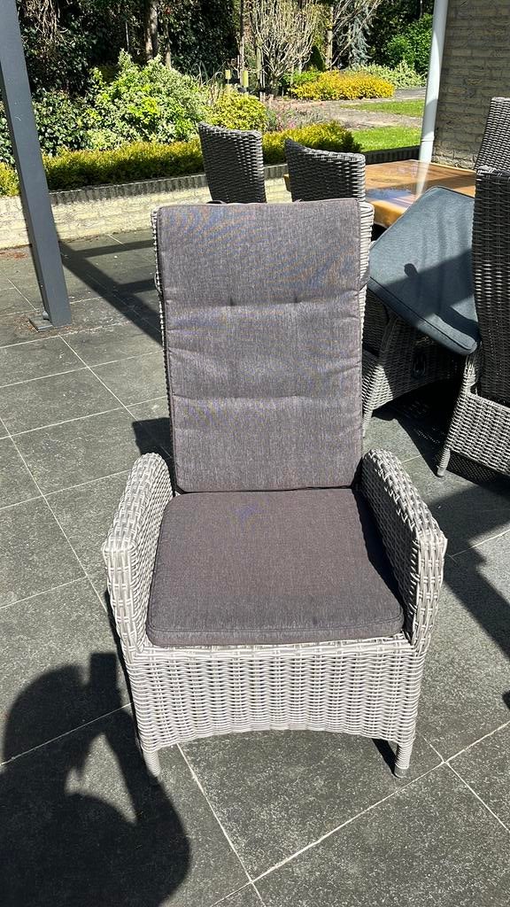 Tuinkussen 6 x zonder stoel, Tuin en Terras, Ophalen, Zo goed als nieuw, Textileen, Stapelbaar