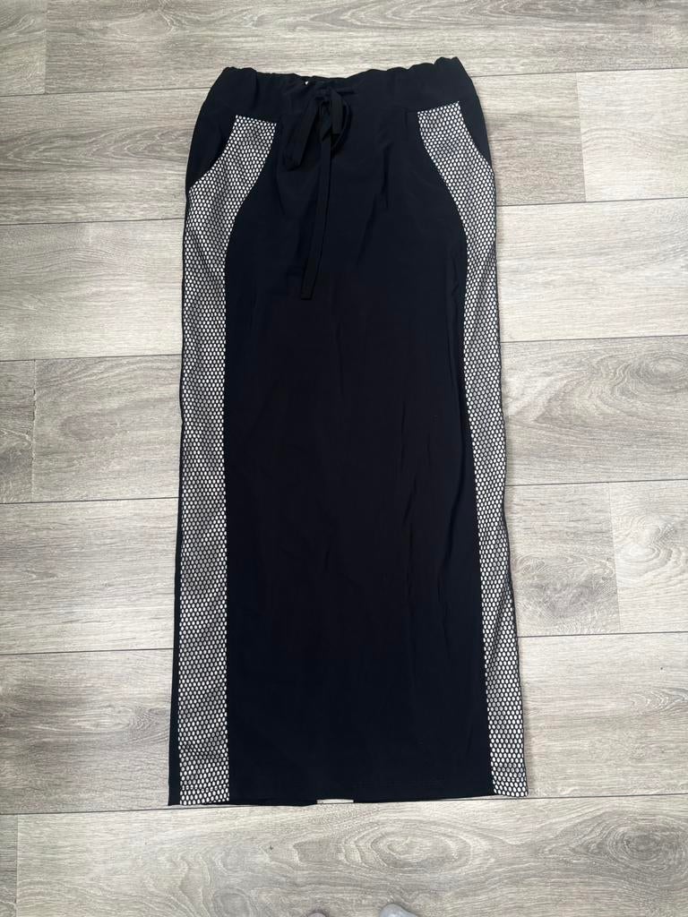 Jane Lushka zwarte travelstof lange rok maat M, Kleding | Dames, Maat 38/40 (M), Zwart, Ophalen of Verzenden, Zo goed als nieuw