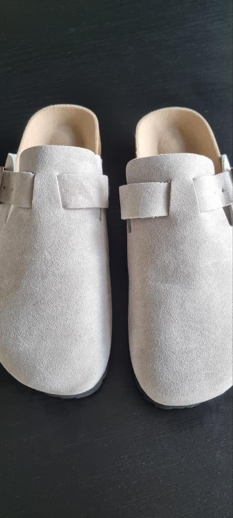 Birkenstock Boston Slippers - Maat 44 - Zo goed als nieuw, Ophalen of Verzenden, Zo goed als nieuw, Zwart