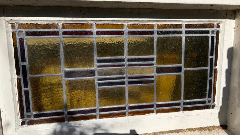Prachtig Glas in loodraam - Uniek design, Doe-het-zelf en Verbouw, Glas en Ramen, Ophalen, Gevelraam of Ruit, Gebruikt, 80 tot 120 cm