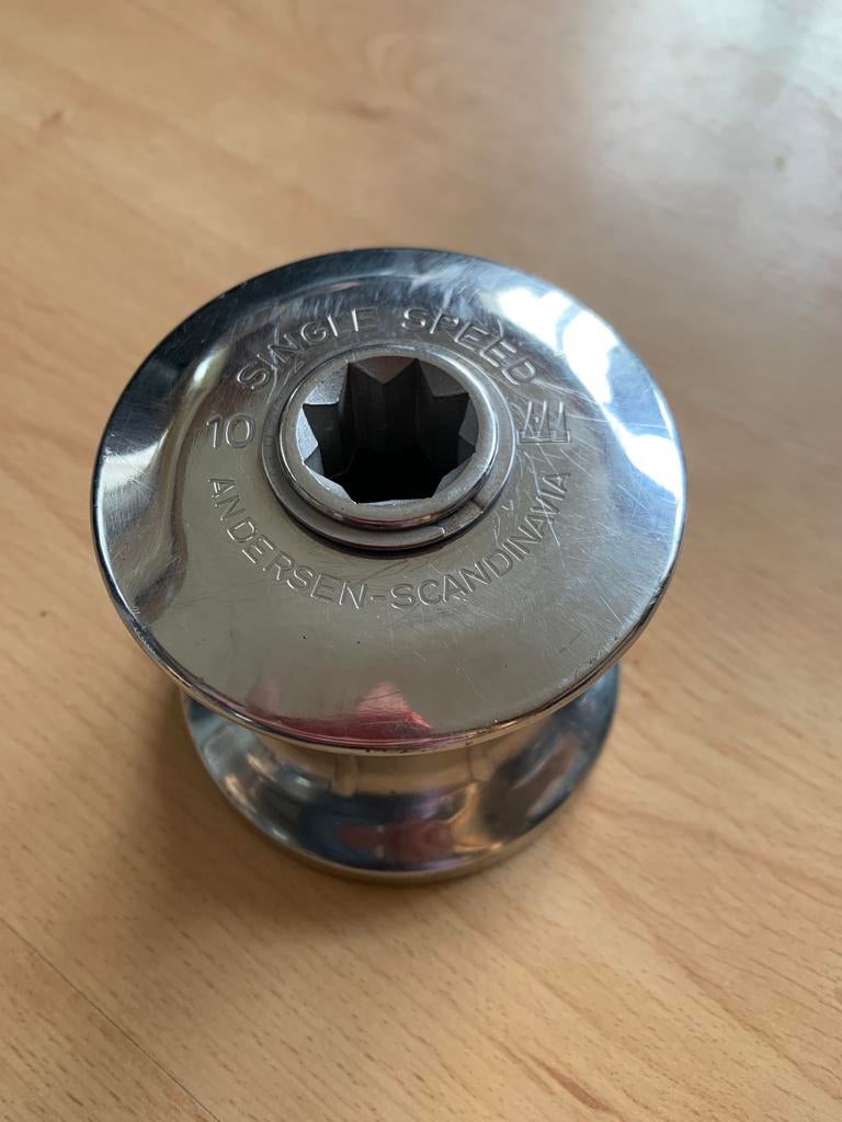 Andersen size 10 RVS schootlier / mastlier, single speed, Watersport en Boten, Ophalen of Verzenden, Gebruikt, Overige typen