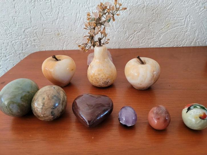 beeldje steen ei eieren albast marmer hartje peer appel, Huis en Inrichting, Woonaccessoires | Overige, Zo goed als nieuw, Ophalen of Verzenden