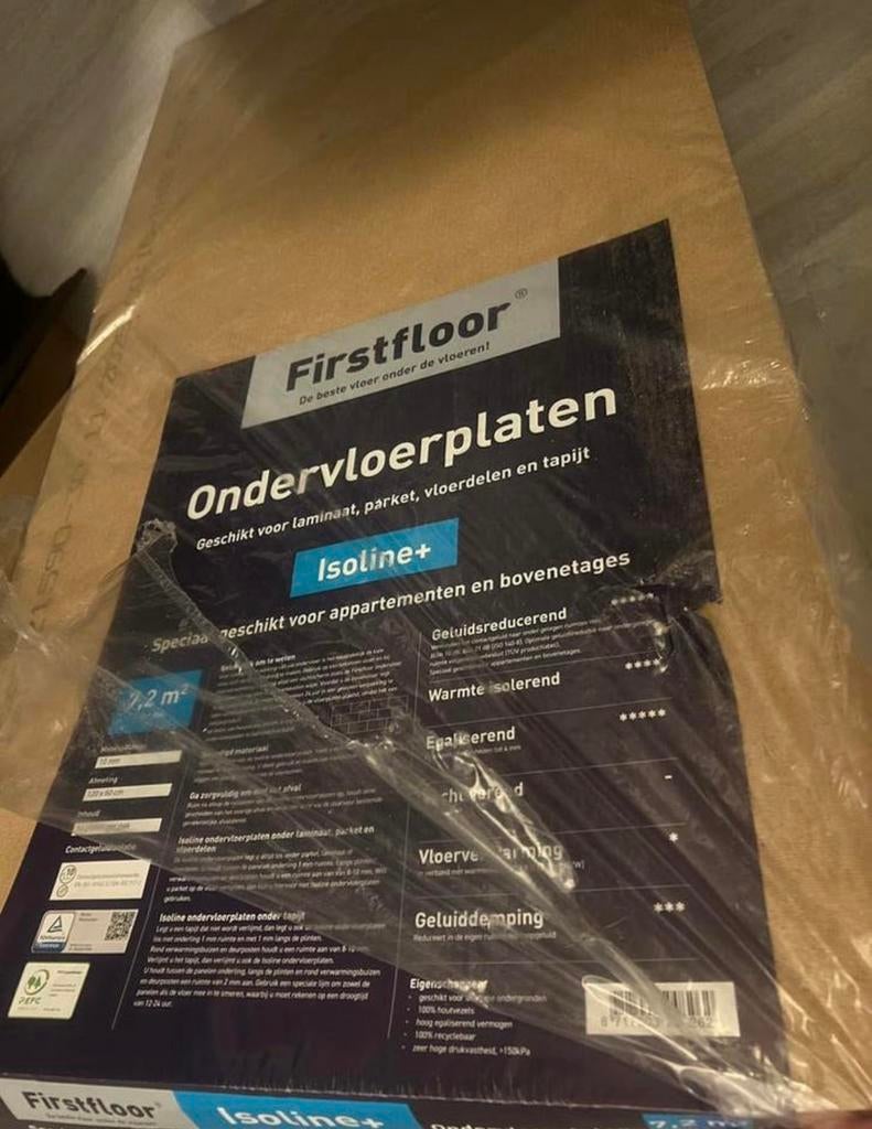 Ondervloerplaten 120 x 60  10 mm dik   (8 stuks), Ophalen, Zo goed als nieuw, Overige onderwerpen