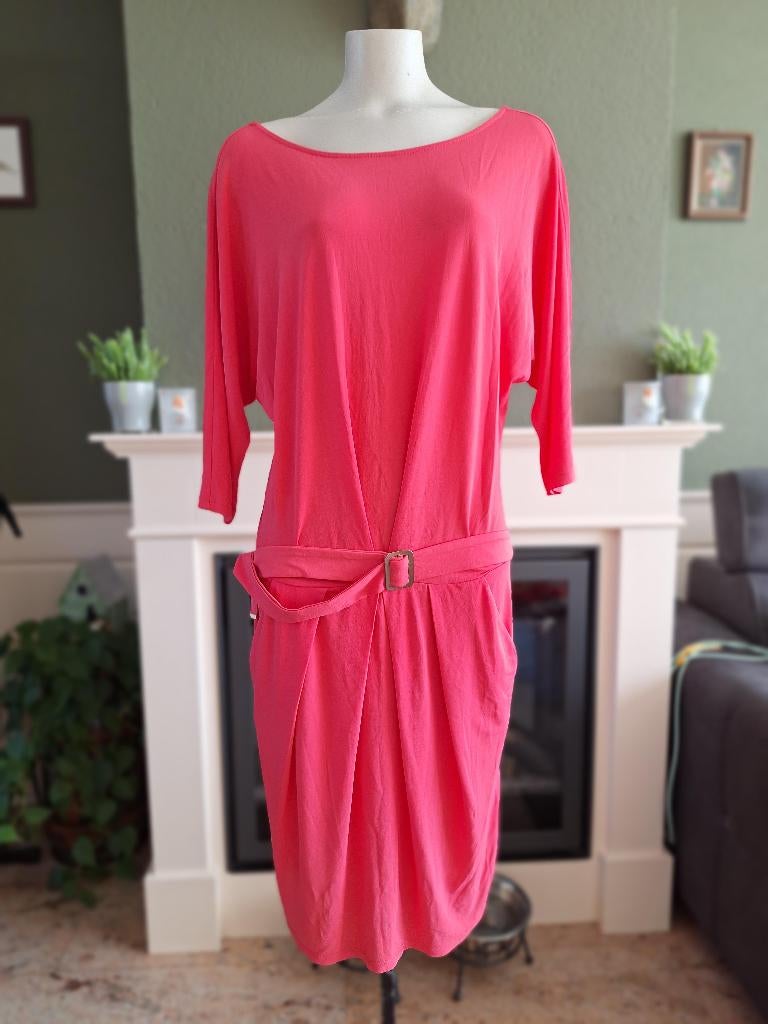 Sandro Ferrone prachtige roze jurk L 42, Verzenden, Zo goed als nieuw, Knielengte, Roze