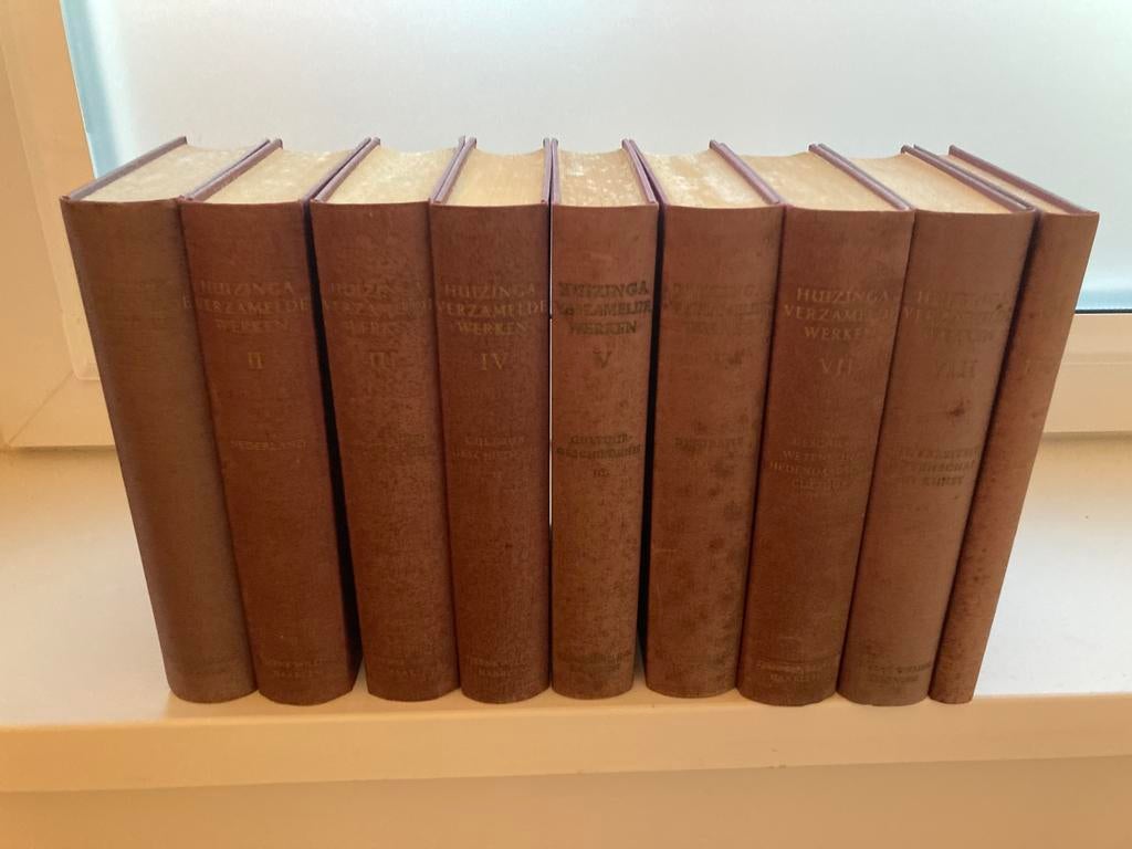 Complete set Huizinga verzamelde werken, 9 delen, Ophalen of Verzenden, Zo goed als nieuw
