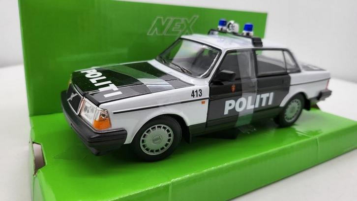 Volvo 240 GL Noorwegen Politie, Hobby en Vrije tijd, Modelauto's | 1:24, Nieuw, Welly, Ophalen of Verzenden