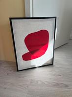 Abstract schilderij op canvasdoek met zwart frame, Ophalen