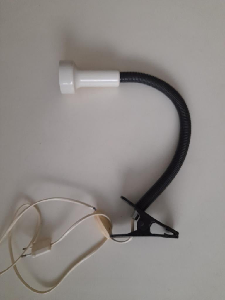 Lamp met klem knijplamp retro vintage 60/70 - zeer nette st., Huis en Inrichting, Lampen | Spots, Ophalen, Zo goed als nieuw, Metaal of Aluminium