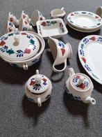 Grote collectie Boerenbont servies - diverse stukken, Gebruikt, Ophalen of Verzenden, Bord(en), Aardewerk