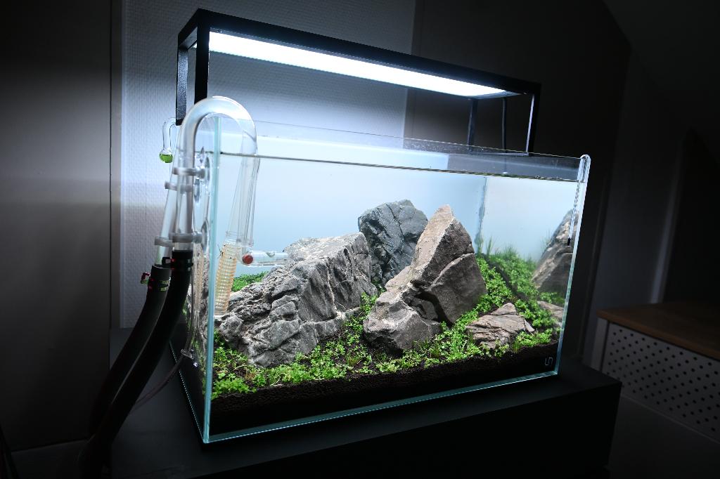 UNS 45U aquarium te koop – CO2 - Biomaster 250-WRGB SLIM 45, Ophalen, Inclusief slangen, Zo goed als nieuw