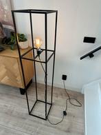 Zwarte metalen vloerlamp, Ophalen of Verzenden, Zo goed als nieuw, Metaal, 150 tot 200 cm