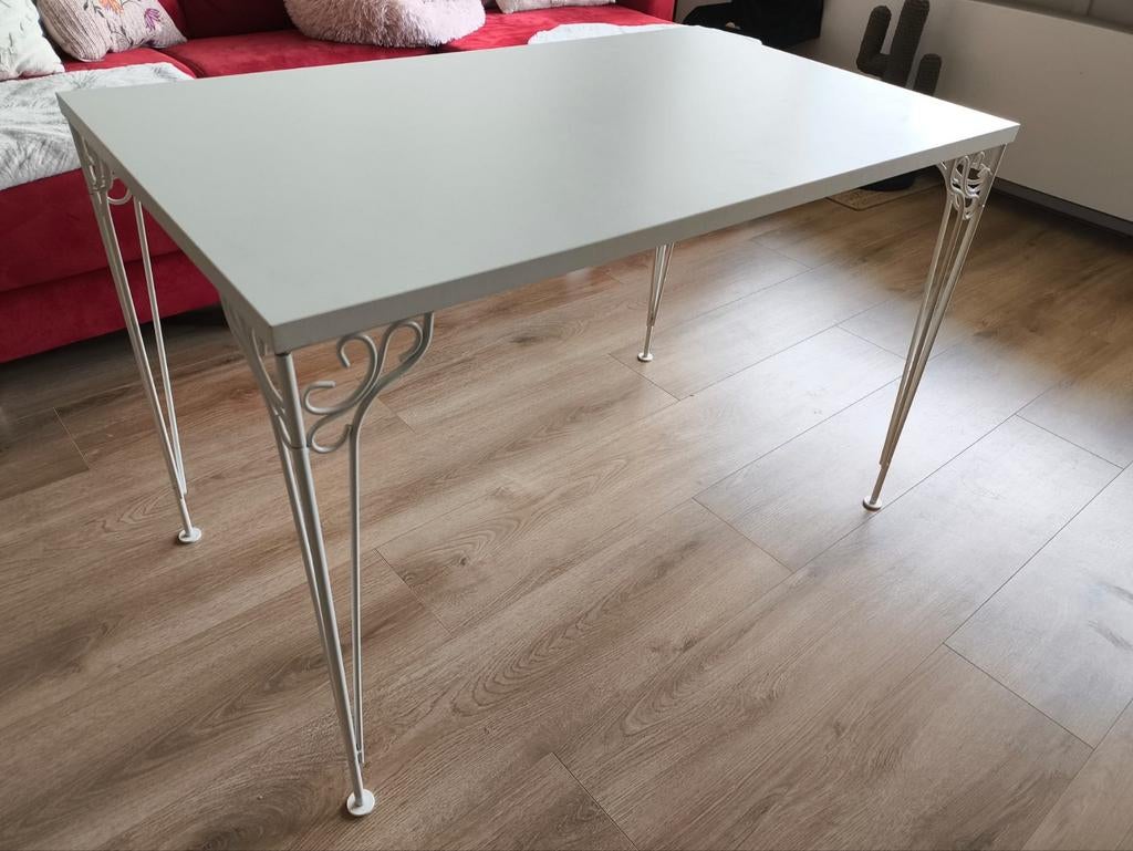Witte tafel, zo goed als nieuw! (110x65x74cm), Ophalen, Zo goed als nieuw
