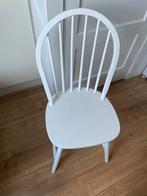 Gratis: witte houten stoel, Huis en Inrichting, Stoelen, Ophalen, Gebruikt, Wit, Eén