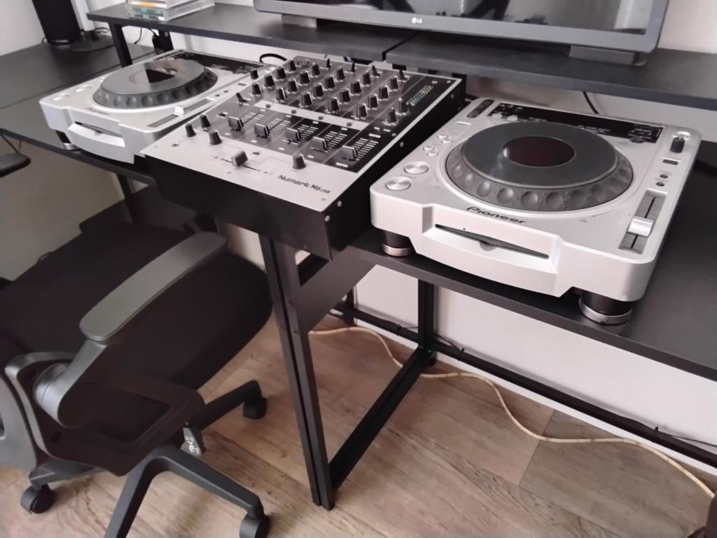 Pioneer dj set 2x pioneer cdj800mk2 met numark m6 mixer, Ophalen, Zo goed als nieuw, Pioneer