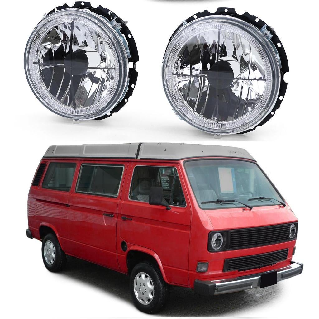 Koplampen set Chroom voor VW T2 T3 Kruisdesign lampen Nieuw, Verzenden, Yazas, Info@yazas.com, Ochtruper Str 24 Gronau