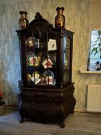 Porseleinen kast notenhout donker bruin, Ophalen