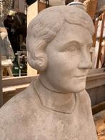 Kalkstenen beeld borstbeeld tweezijdig met gezichten, Ophalen