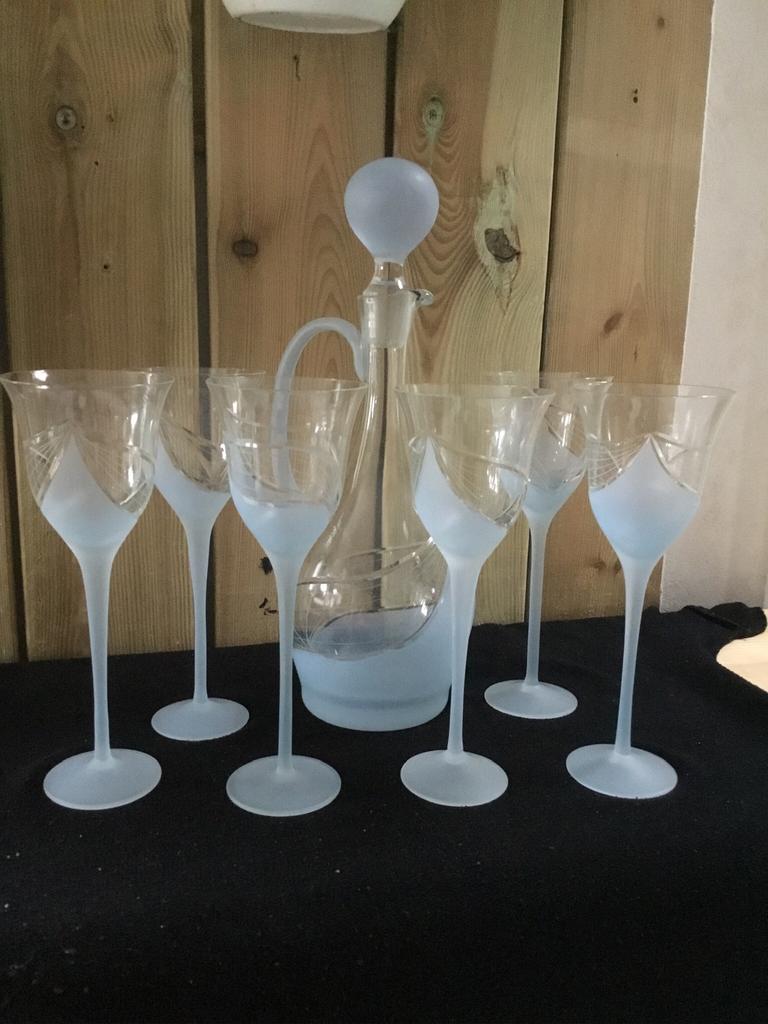 Kristal glasen met karaf, Ophalen of Verzenden, Zo goed als nieuw, Overige typen