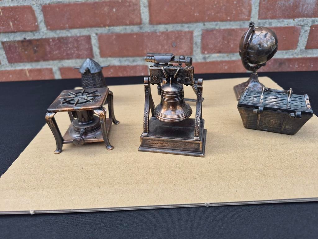 Set van 6 vintage puntenslijpers in bronskleur, Ophalen of Verzenden