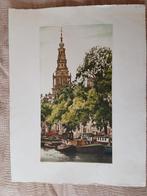 Ets R.Hebbelink- Amsterdam, Zuiderkerk, Ophalen of Verzenden, Stadsgezicht, Ets, Gesigneerd