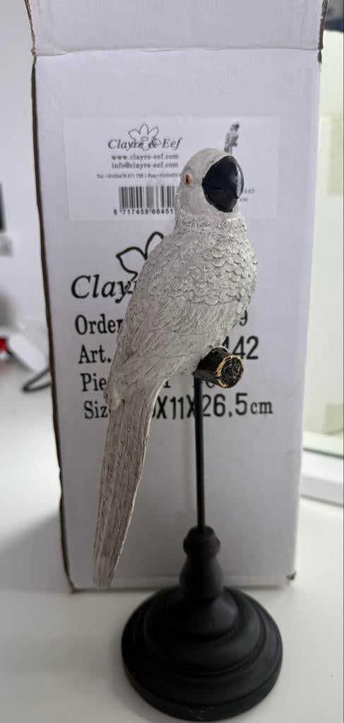 Clayre en Eef decoratie beeld papegaai, Ophalen of Verzenden, Nieuw