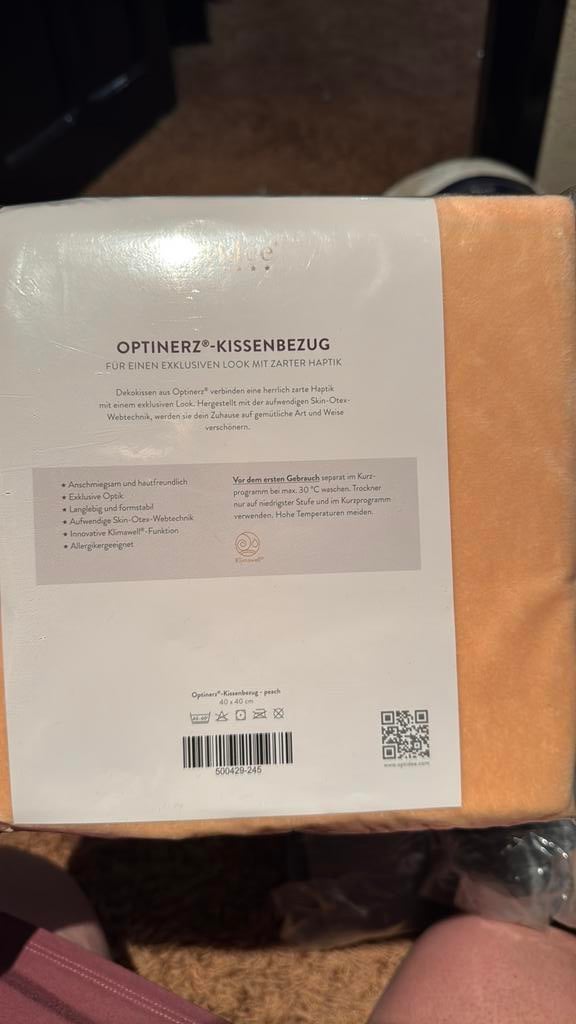 Mink kussen hoes peach, Ophalen of Verzenden, Zo goed als nieuw