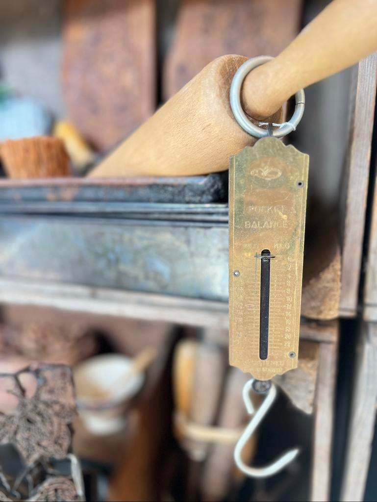 Pocket balance, weeghaak, unster, Antiek en Kunst, Antiek | Gereedschap en Instrumenten, Ophalen of Verzenden