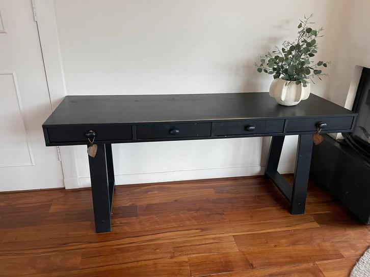 bureau sidetable Woood (?), 4 laden, A-poot 56 x 178 x 75, Huis en Inrichting, Tafels | Sidetables, Gebruikt, 25 tot 50 cm, 50 tot 100 cm