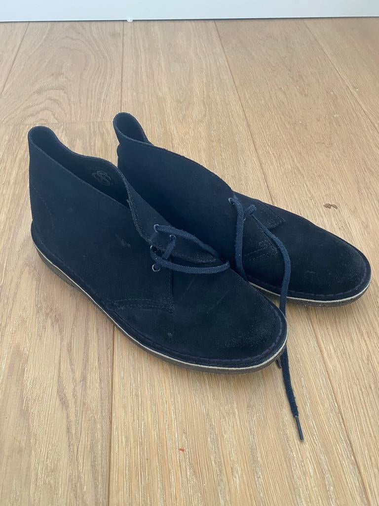Clarks Originals Desert Boots Dames Donkerblauw Maat 39,5, Ophalen of Verzenden, Gedragen, Blauw, Lage of Enkellaarzen