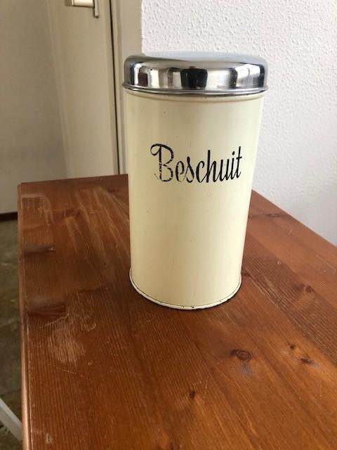 beschuitblik, Verzamelen, Blikken, Ophalen of Verzenden, Gebruikt, Beschuit, Overige merken