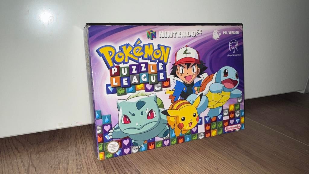 Pokémon Puzzle League N64 - Compleet met doos en handleiding, Spelcomputers en Games, Games | Nintendo 64, Puzzel en Educatief