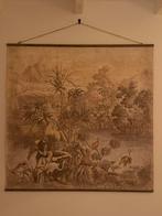 HK Living wandposter jungle groen/beige/bruin 140x140cm, Ophalen of Verzenden, Zo goed als nieuw