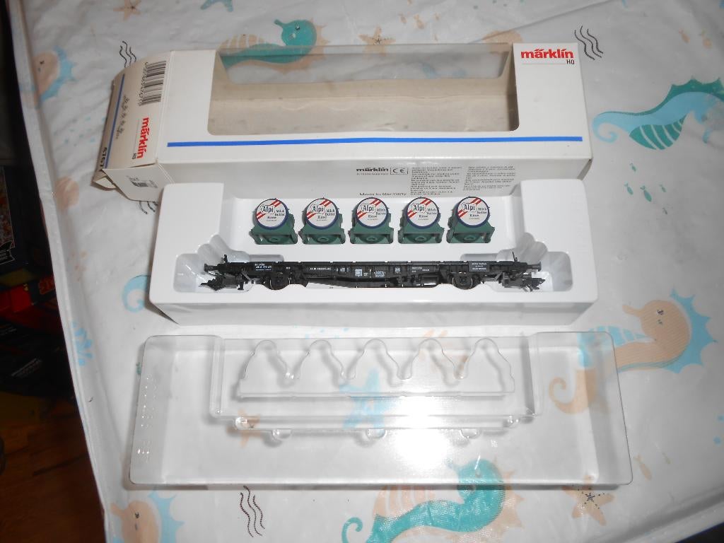 Märklin 47671 Container wagon ALPI Käse, Oostenrijk OBB, Wisselstroom, Ophalen of Verzenden, Märklin, Nieuw