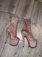 Roze fluwelen paaldansschoenen - Maat 37,5, Dansschoenen, Ophalen of Verzenden, Zo goed als nieuw, Roze