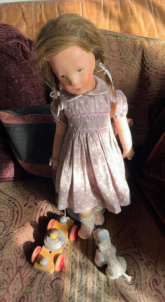 Schattig Antieke Kathe Kruse Pop - 50 cm, Ophalen of Verzenden