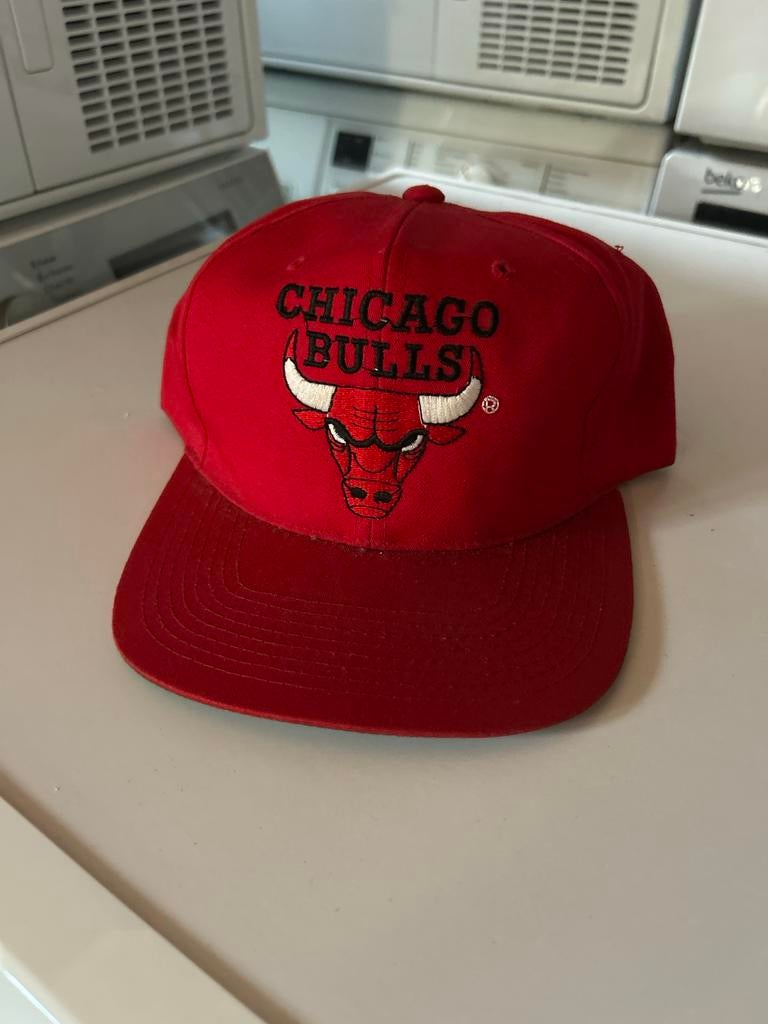 Vintage Chicago Bulls pet nba - jaren 80/90, Ophalen of Verzenden, Gedragen, One size fits all, Pet