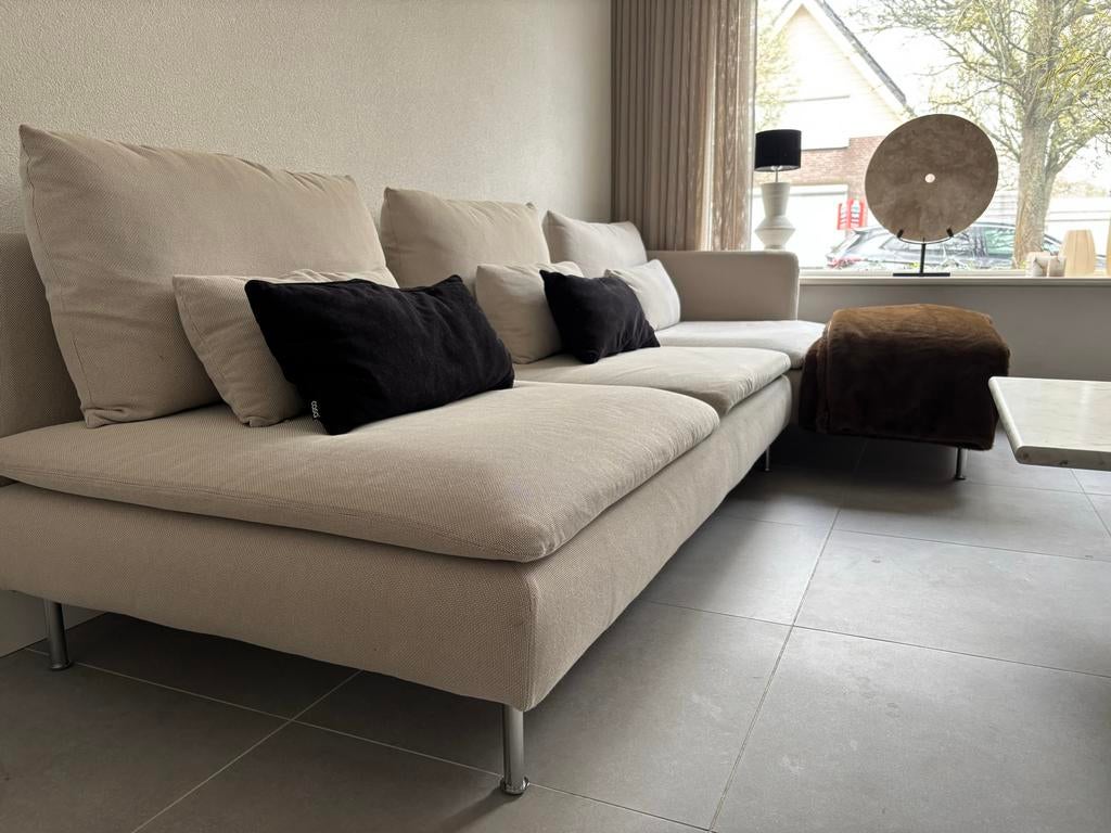 Soderhamn IKEA hoekbank beige, Ophalen, 250 tot 300 cm, 100 tot 125 cm, Hoekbank