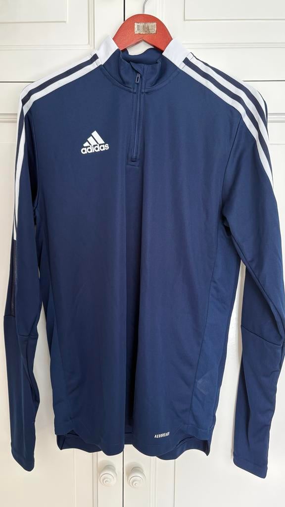 Adidas Trainingsshirt Heren Maat M - Donkerblauw, Kleding | Heren, Ophalen of Verzenden, Zo goed als nieuw, Voetbal, Maat 48/50 (M)