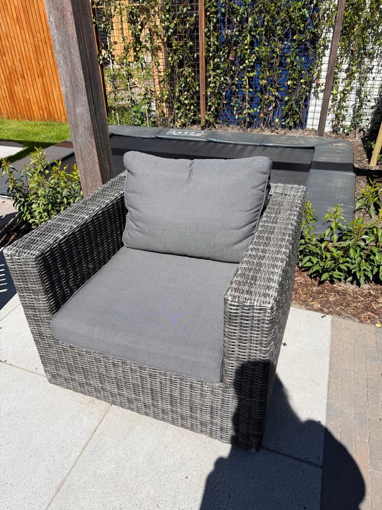 Comfortabele Tuin Lounge Stoel met Kussens, Ophalen, Gebruikt, Wicker