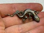 Prachtige vintage salamanderbroche, Ophalen of Verzenden, Zo goed als nieuw, Zilver, Overige materialen