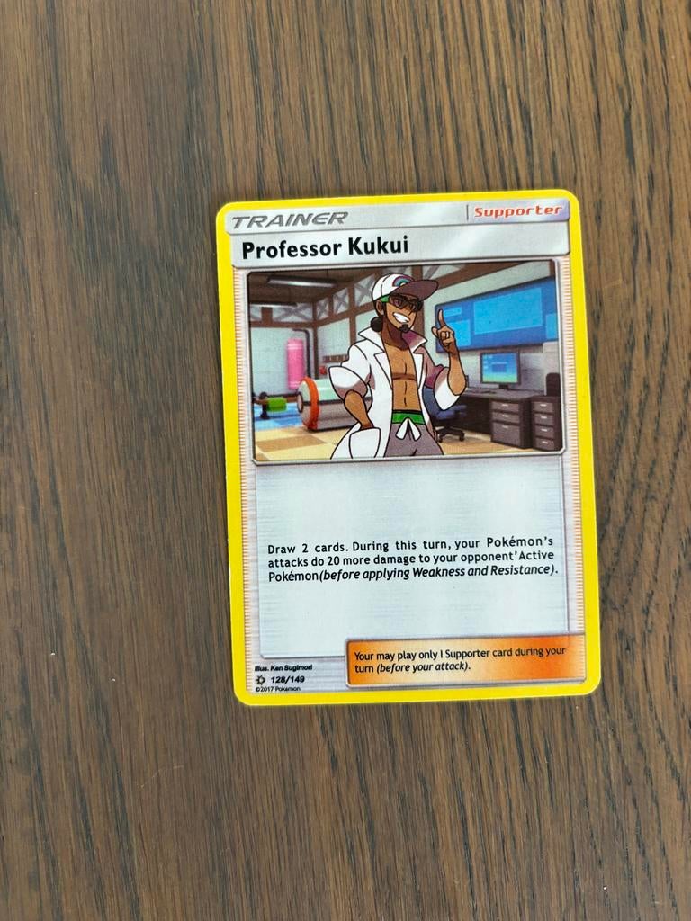 Pokémon TCG: Professor Kukui Trainer Kaart (128/149), Ophalen of Verzenden, Zo goed als nieuw, Losse kaart