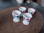 4 Boerenbont eierdopjes, Huis en Inrichting, Keuken | Servies, Ophalen, Overige typen, Zo goed als nieuw, Aardewerk