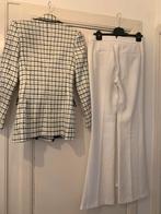 Zara Dames Broekpak Set - Broek S, Blazer XS (valt als S), Kostuum of Pak, Wit, Ophalen of Verzenden, Zo goed als nieuw