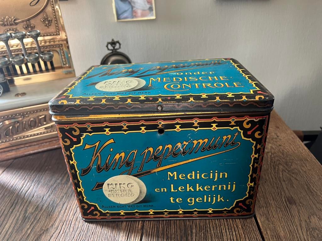 King pepermunt blik, Verzamelen, Blikken, Ophalen, Zo goed als nieuw, Overige