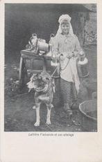 Meisje met Hondenkar Melkkar. Mooie oude A.K., Verzenden, Voor 1920, Ongelopen, Hond of Kat